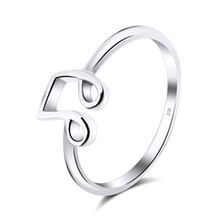Music Note Silver Ring NSR-846